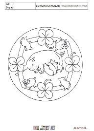 Mandala boyama sayfaları